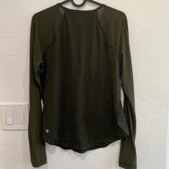 Lululemon army green long sleeve - Picture 2 of 2